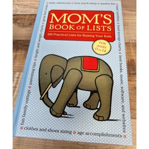 Moms Book Of Lists: 100 Practical Lists For Raising Kids 0-14 Hardcover By Alice - Picture 1 of 6